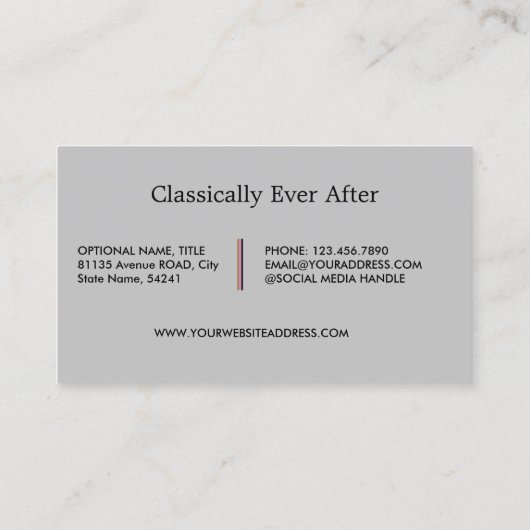 Officieel grijs visitekaartje (Achterkant)