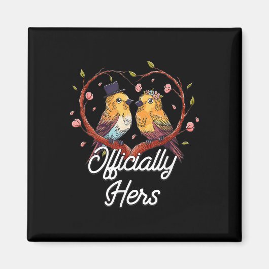 Officieel haar huwelijk man en vrouw bruid en magneet (Voorkant)