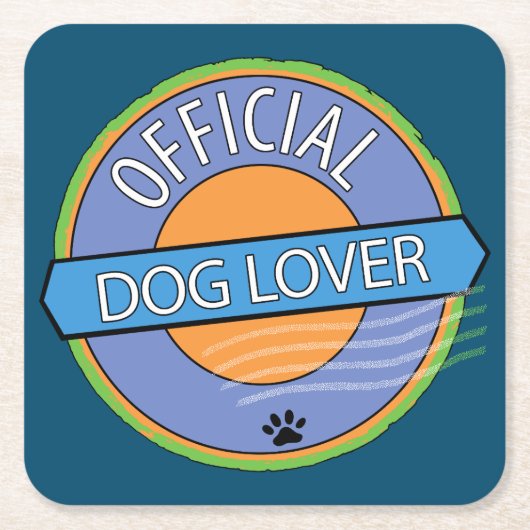 Officieel Hondenliefhebber Kartonnen Onderzetters (Voorkant)