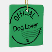 Officieel Hondenliefhebber Keramisch Ornament (Rechts)