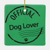 Officieel Hondenliefhebber Keramisch Ornament (Achterkant)