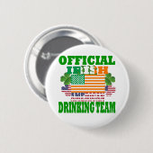 Officieel Iers-Amerikaans drink team Ronde Button 5,7 Cm (Voorkant /achterkant)
