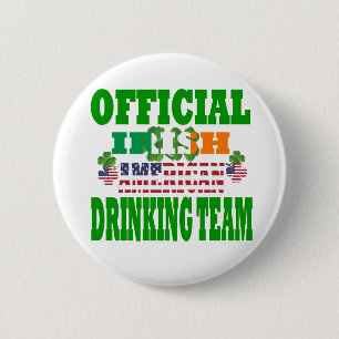 Officieel Iers-Amerikaans drink team Ronde Button 5,7 Cm
