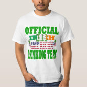 Officieel Iers-Amerikaans drink team T-shirt (Voorkant)
