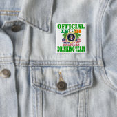 Officieel Iers-Amerikaans drink team Vierkante Button 5,1 Cm (In situ)