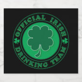 Officieel Iers Drink team Bier Etiket (Enkel label)