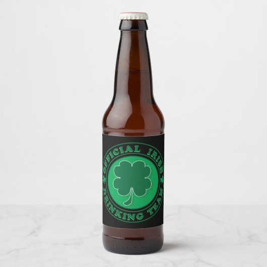 Officieel Iers Drink team Bier Etiket (Voorkant)
