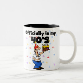 Officieel in mijn 40er jaren tweekleurige koffiemok