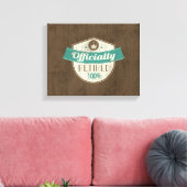 Officieel in ruste, 100 %  pensionering canvas afdruk (Insitu (Woonkamer))