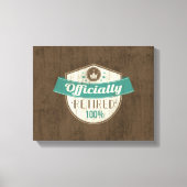 Officieel in ruste, 100 % pensionering canvas afdruk (Voorkant)