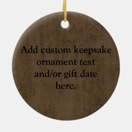 Officieel in ruste, 100 % pensionering keramisch ornament (Achterkant)