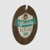 Officieel in ruste, 100 %  pensionering ornament (voorkant)