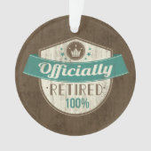 Officieel in ruste, 100 % pensionering ornament (voorkant)