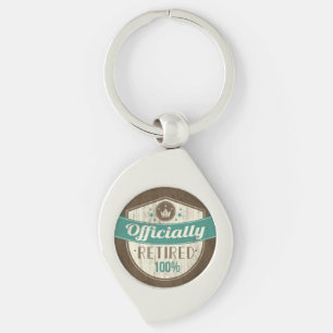 Officieel in ruste, 100 %  pensionering sleutelhanger