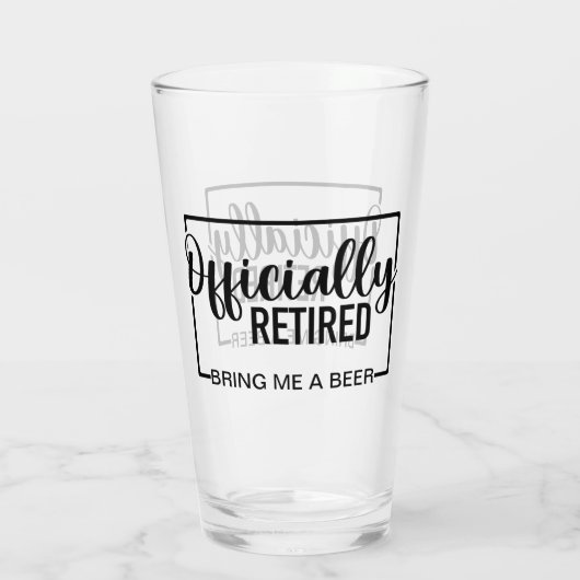 Officieel in ruste Breng me een bier Glas (Achterkant)