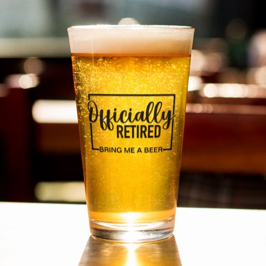 Officieel in ruste Breng me een bier Glas