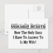 Officieel in ruste briefkaart (Voorkant / Achterkant)