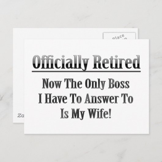 Officieel in ruste briefkaart (Voorkant / Achterkant)