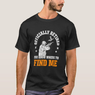Officieel in ruste Funny Duck Hunter Retirement Pl T-shirt
