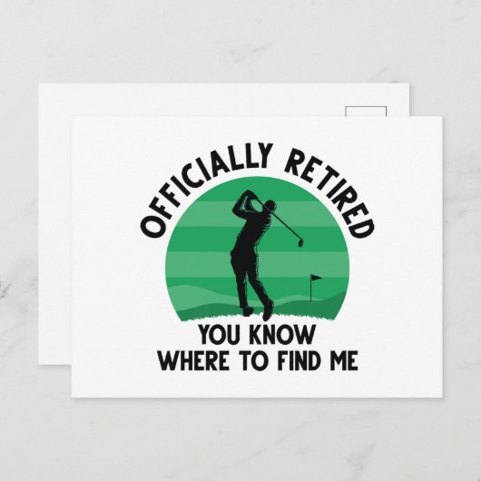 Officieel in ruste Golf Briefkaart (Voorkant / Achterkant)