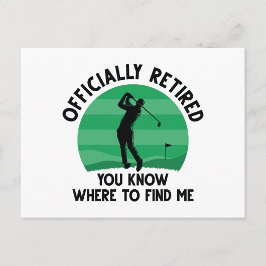 Officieel in ruste Golf Briefkaart (Voorkant)