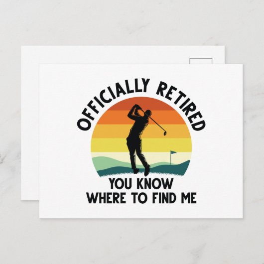 Officieel in ruste Golf Briefkaart (Voorkant / Achterkant)