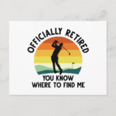 Officieel in ruste Golf Briefkaart (Voorkant)