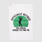 Officieel in ruste Golf Golfhanddoek (Voorkant)