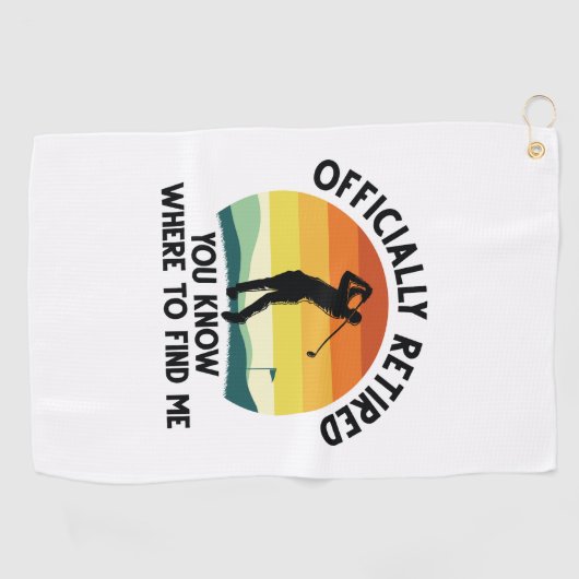 Officieel in ruste Golf Golfhanddoek (Horizontaal)