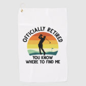 Officieel in ruste Golf Golfhanddoek (Voorkant)