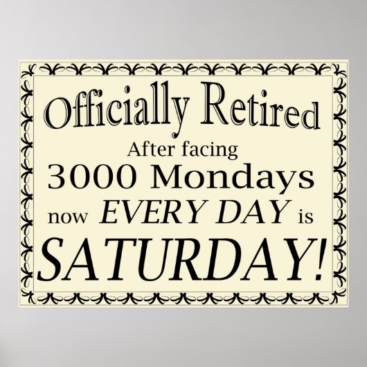 Officieel in ruste! poster (Voorkant)