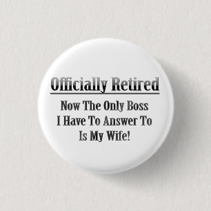 Officieel in ruste ronde button 3,2 cm
