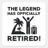 Officieel in ruste vierkante sticker (Voorkant)