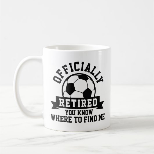 Officieel in ruste voetbal koffiemok (Links)