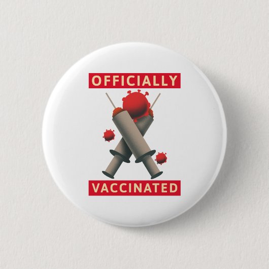 Officieel ingeënt - ingeënt ronde button 5,7 cm (Voorkant)