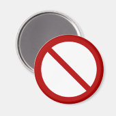 Officieel internationaal neen symbool ISO 3864-1 Magneet (Voorkant / Achterkant)