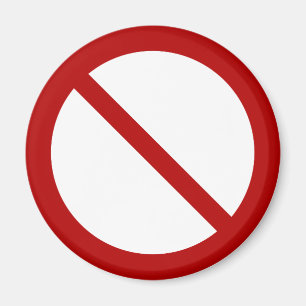 Officieel internationaal neen symbool ISO 3864-1 Magneet