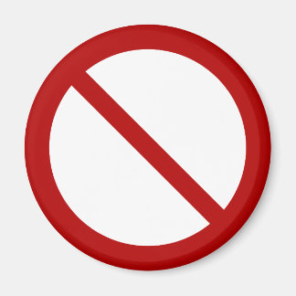 Officieel internationaal neen symbool ISO 3864-1 Magneet