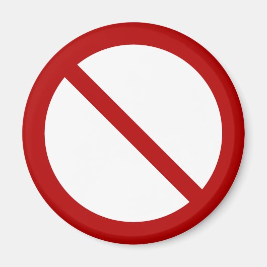 Officieel internationaal neen symbool ISO 3864-1 Magneet (Voorkant)