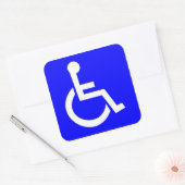 Officieel internationaal symbool van toegang vierkante sticker (Envelop)