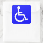 Officieel internationaal symbool van toegang vierkante sticker (Tas)