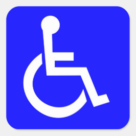 Officieel internationaal symbool van toegang vierkante sticker