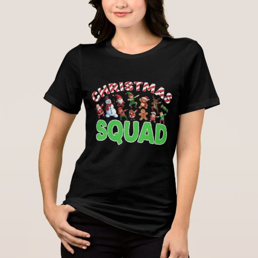 Officieel Kerstteamlid | Grappige Kersttrui Tri-Blend Shirt (Voorkant)