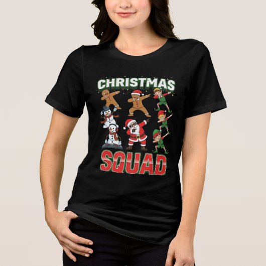 Officieel Kerstteamlid | Grappige Kersttrui Tri-Blend Shirt (Voorkant)