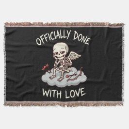 Officieel klaar met liefdes skelet Cupido ontwerp Deken