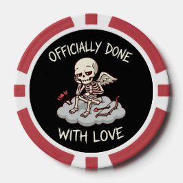 Officieel klaar met liefdes skelet Cupido ontwerp Poker Chips