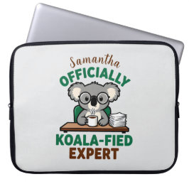 Officieel Koala-geschoolde Expert Grappige Koffie  Laptop Sleeve