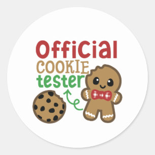 Officieel koekjesgebak ronde sticker