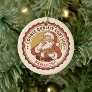 Officieel Kwaliteitscontrole van Cookies Grappig K Keramisch Ornament