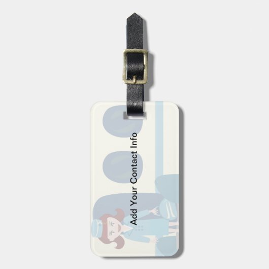 Officieel Label reisgezelschap Bagagelabel (Voorkant verticaal)